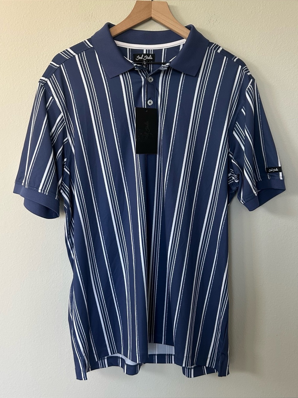 Bad Birdie Winning Streak Polo Mens XL Cobalt Blue Golf Performance NWT